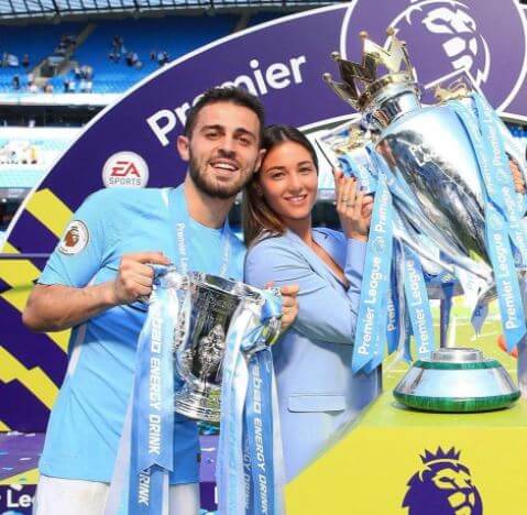 Bernardo Silva with his ex-girlfriend, Alicia Verrando.